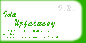 ida ujfalussy business card